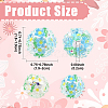 5Pcs Handmade Polymer Clay Rhinestone Beads with Resin RESI-YW0005-95A-3