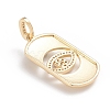 Brass Micro Pave Cubic Zirconia Pendants X-ZIRC-G165-11G-3