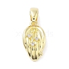 Brass Micro Pave Cubic Zirconia Pendants KK-F877-19G-1