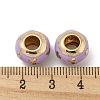 Golden Tone Alloy Enamel European Beads FIND-E044-10G-03-3