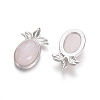 Natural Rose Quartz Pendants G-L512-L20-2