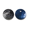 Spray Painted Natural Akoya Shell Charms SHEL-F007-15A-05-2