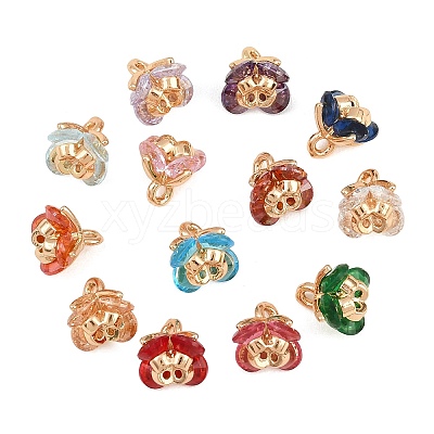 Brass Pave Cubic Zirconia Charms CU-CBA8183-03G-1