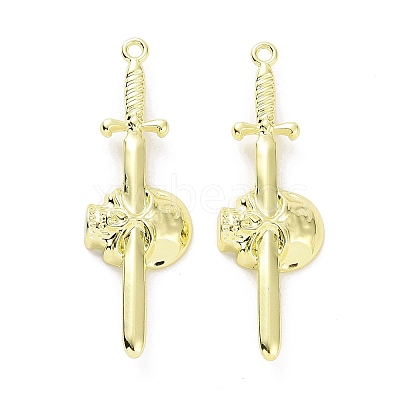 Rack Plating Alloy Pendants PALLOY-D007-67LG-1