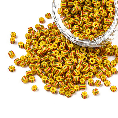 8/0 Opaque Colours Seep Glass Seed Beads SEED-F003-04B-03-1