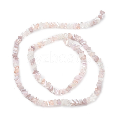 Gradient Color Electroplate Glass Bead Strands GLAA-E042-02E-1