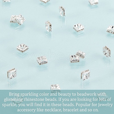 Rhinestone Spacer Beads X-RSB071NF-01S-1