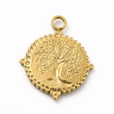 304 Stainless Steel Pendants STAS-M305-13G-1
