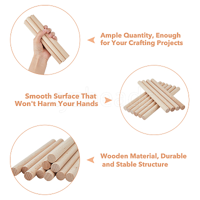 Wood Craft Sticks WOOD-WH0125-11K-1