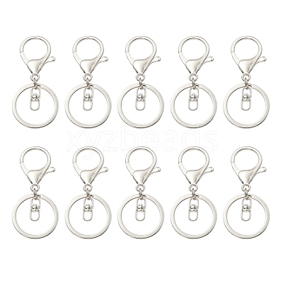 10Pcs Alloy Split Key Rings KK-YW0002-01P-1