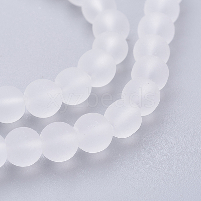 Baking Paint Transparent Glass Bead Strands X-GLAA-S031-6mm-13-1