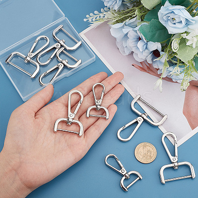 8Pcs 4 Styles Zinc Alloy Swivel Lobster Claw Clasps FIND-PH0008-63P-1
