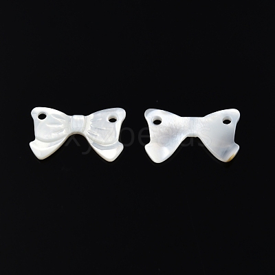 Natural White Shell Connector Charms SSHEL-N003-141-1