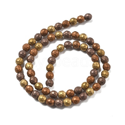 PVD Vacuum Plating Non-magnetic Synthetic Hematite Beads Strands X-G-F682-01C-1