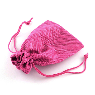 Burlap Packing Pouches Drawstring Bags ABAG-Q050-7x9-M-1
