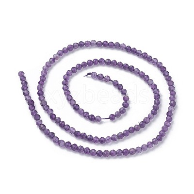 Natural Amethyst Beads Strands X-G-F619-12-3mm-1