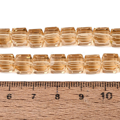 Transparent Glass Beads Strands GLAA-R041-8x8mm-A06-1