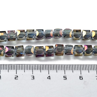 Electroplate Glass Bead Strands EGLA-R064-6mm-08-1