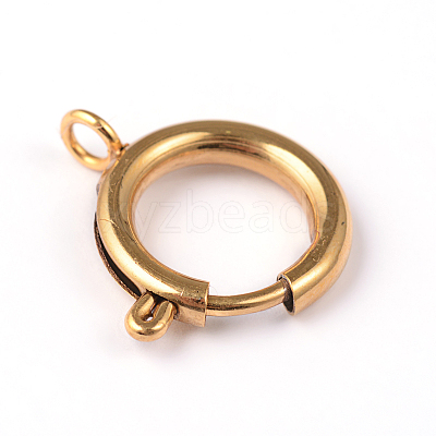 Ion Plating(IP) 304 Stainless Steel Spring Ring Clasps STAS-E104-09A-1