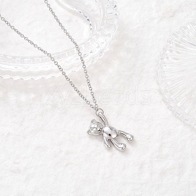 304 Stainless Steel Pendant Necklaces for Women Men NJEW-JN05414-01-1