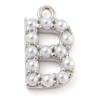 Plastic Imitation Pearl Pendants KK-P230-17P-B-1