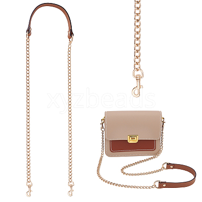 Zinc Alloy Curb Chain Crossbody Bag Straps DIY-WH0430-124A-1