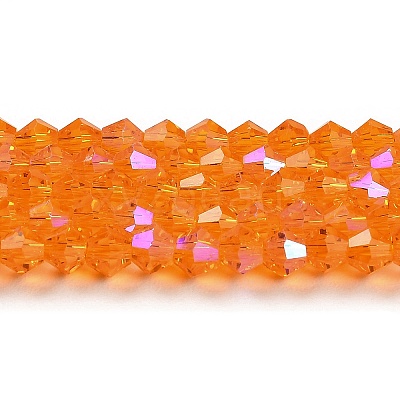 Transparent Electroplate Glass Beads Strands LS-GLAA-F029-2mm-D23-1