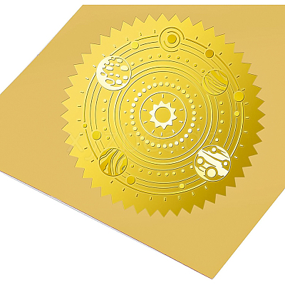 Self Adhesive Gold Foil Embossed Stickers DIY-WH0211-195-1