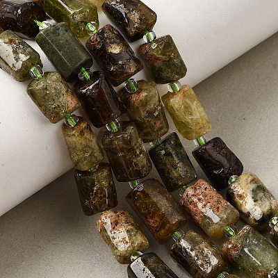 Natural Green Garnet Beads Strands GG-CBA8682-A10-1