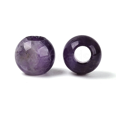Natural Amethyst European Beads G-Q602-09A-01-1
