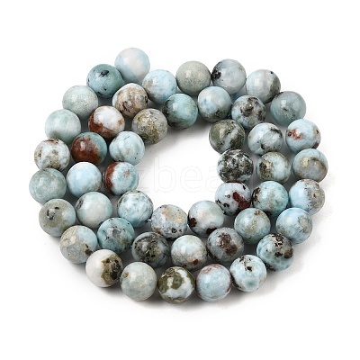 Natural Larimar Beads Strands GG-CBA19D6-A01-8mm-1