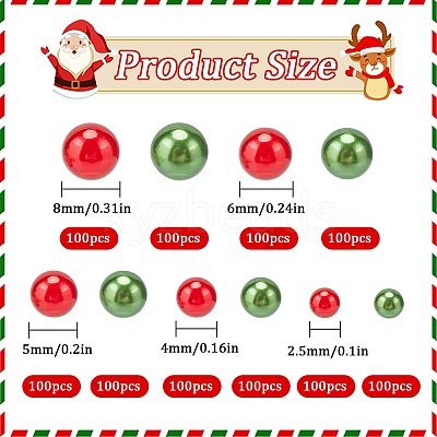 Imitation Pearl Acrylic Beads OACR-SC0001-61C-1