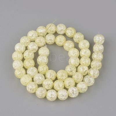Synthetic Crackle Quartz Beads Strands GLAA-S134-8mm-06-1
