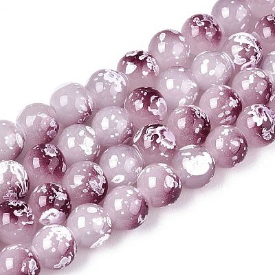 Baking Paint Glass Beads X1-DGLA-N015-8mm-05-1