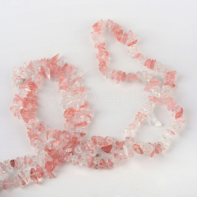 Cherry Quartz Glass Beads Strands LS-G-R192-12-1