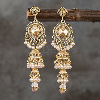 Alloy Acrylic Dangle Stud Earrings FS-WG31A95-04-1