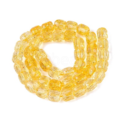 Transparent Crackle Glass Beads Strands GLAA-Q108-04A-11-1