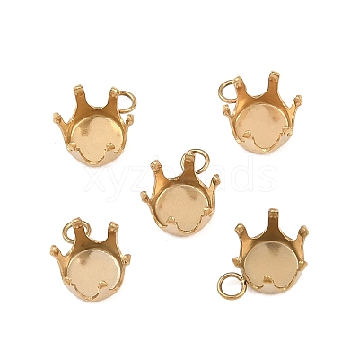 304 Stainless Steel Pendant Rhinestone Claw Charms Settings STAS-B121-01B-G-1