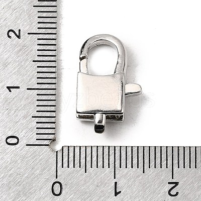 Brass Clear Cubic Zirconia Lobster Claw Clasps KK-Z078-48A-P-1