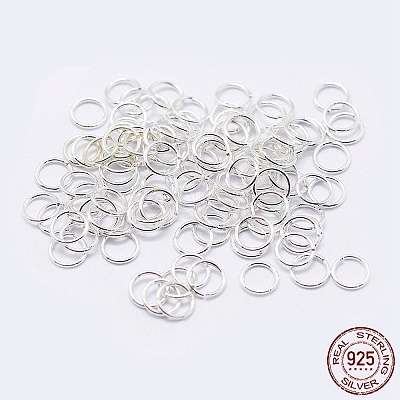 925 Sterling Silver Saw Cut Open Jump Rings STER-F036-02S-0.9x5mm-1