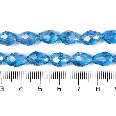 Transparent Electroplate Glass Beads Strands EGLA-N013-T4mm-B17-1