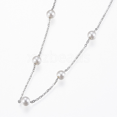304 Stainless Steel Pendant Necklaces X-NJEW-G305-01P-1