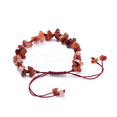 Adjustable Natural & Synthetic Mixed Stone Chip Beads Braided Bead Bracelets BJEW-JB04392-1