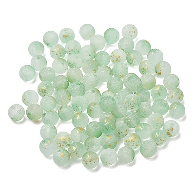 Frosted Transparent Glass Beads GLAA-A045-04-1