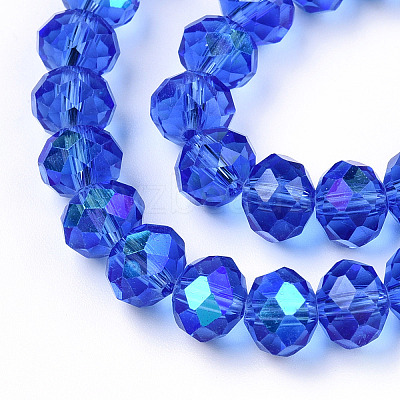 Electroplate Glass Beads Strands EGLA-A034-T6mm-L26-1
