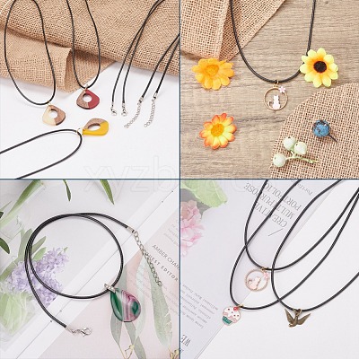 Waxed Cord Necklace Making X-NCOR-T001-01-1