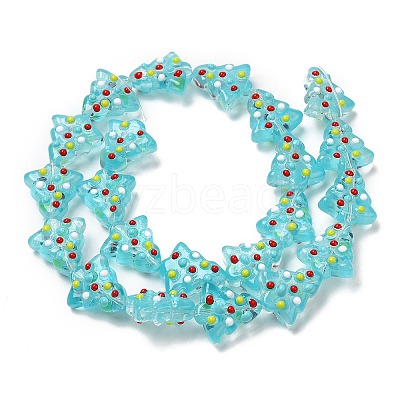 Handmade Bumpy Glass Beads Strands LAMP-F032-08N-1