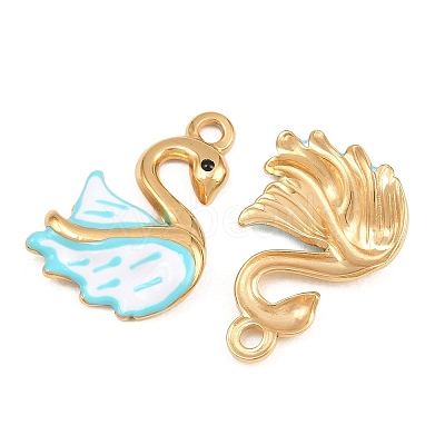 304 Stainless Steel Enamel Pendants STAS-G398-20G-03-1