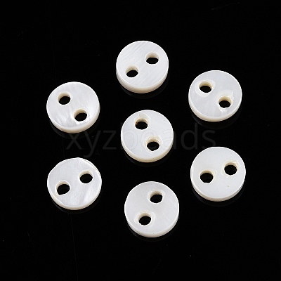 Natural Freshwater Shell Buttons X-SHEL-N036-04-1