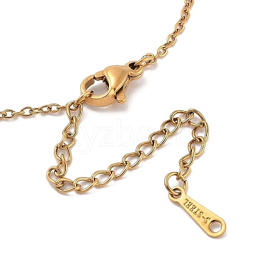 PVD Vacuum Plating 201 Stainless Steel Pendant Necklaces NJEW-R267-02O-G-1
